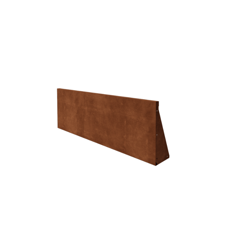 Muro de contenção reto de aço corten 150 cm (altura 50 cm)