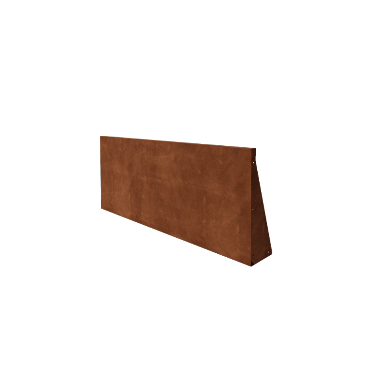 Muro de contenção reto de aço corten 150 cm (altura 60 cm)