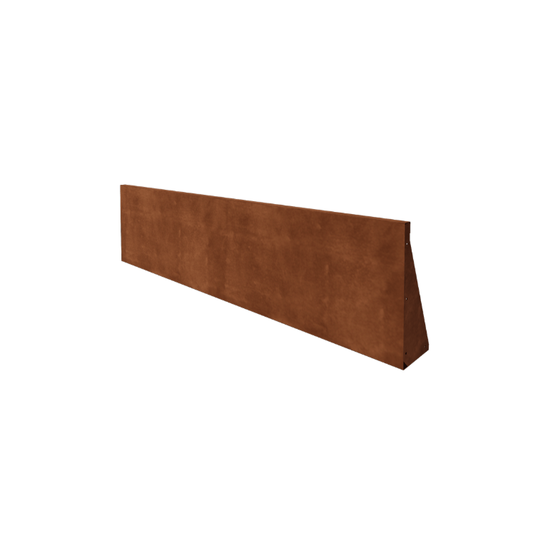Muro de contenção em aço corten - Reto - 200 x 50 cm