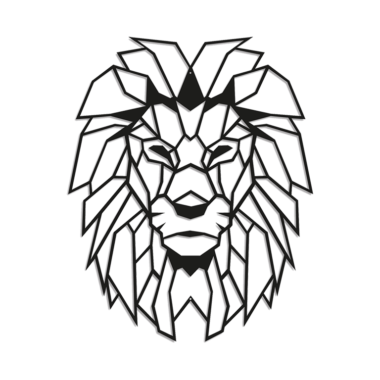 Leão decoração de parede em metal 1.0