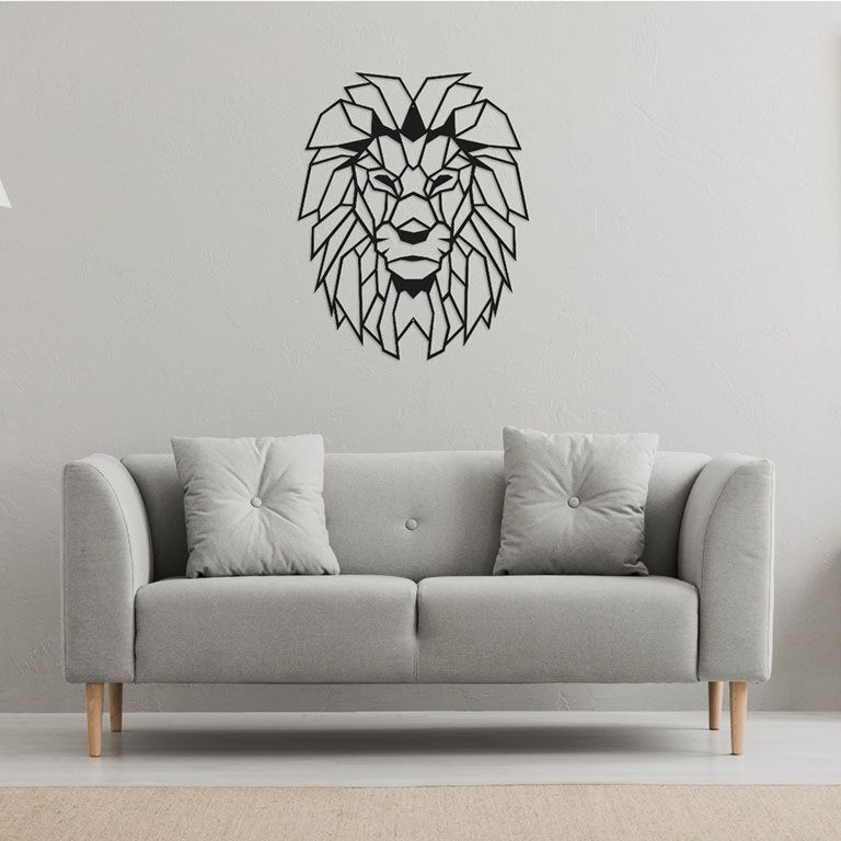 Leão decoração de parede em metal 1.0