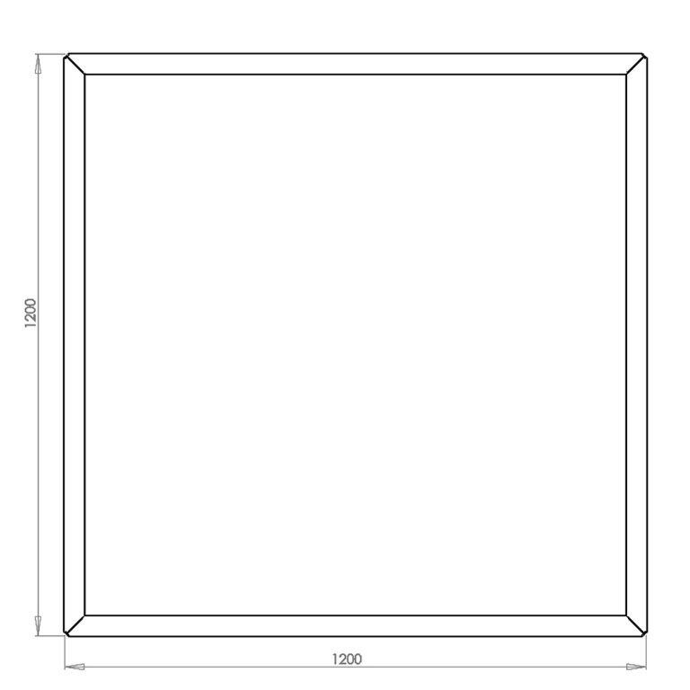 Floreira aço revestido a pó Miami 120 x 120 cm