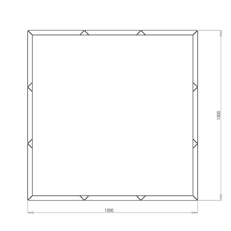 Floreira em aço corten Miami xxl 150 x 150 cm