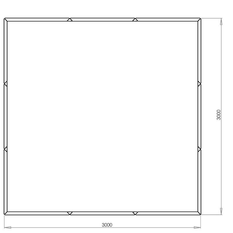 Floreira em aço corten Miami xxl 300 x 300 cm