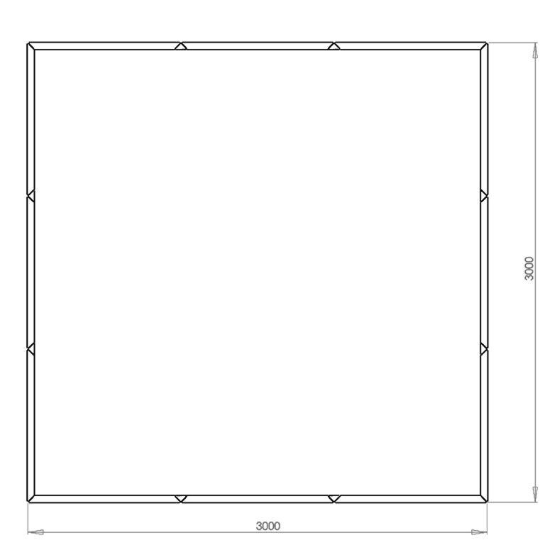 Floreira aço revestido a pó Miami xxl 300 x 300 cm