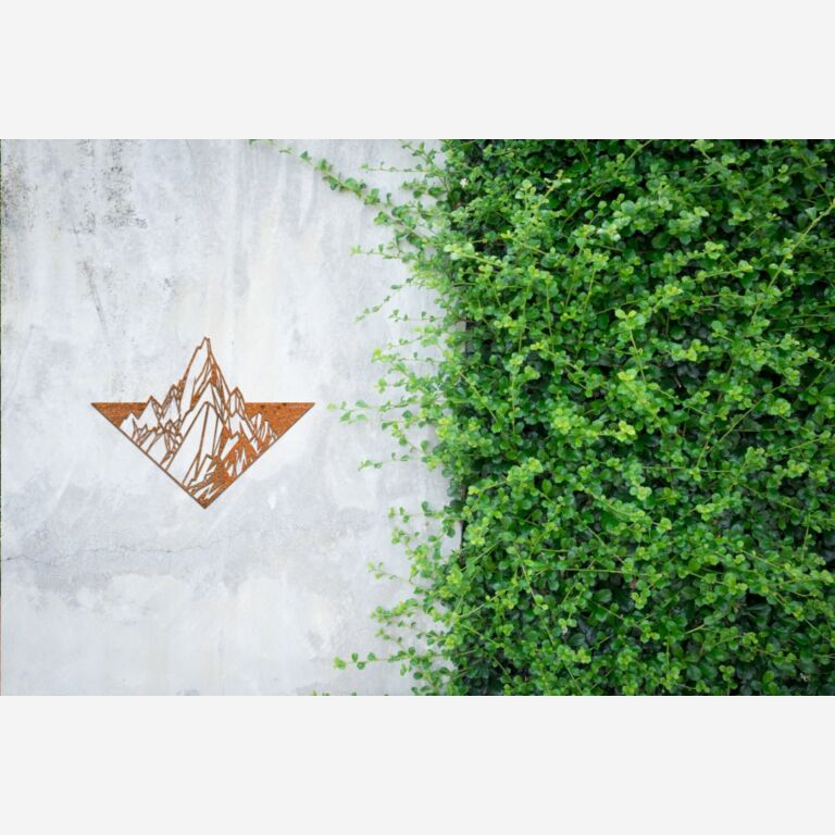 Decoração de paredes em aço corten Montanha