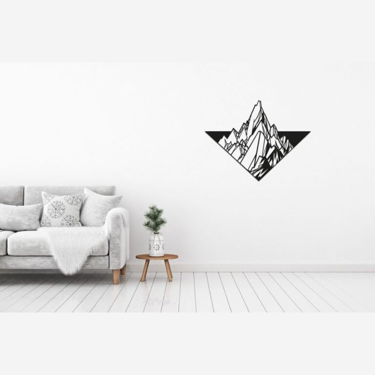 Decoração de parede em metal Montanha