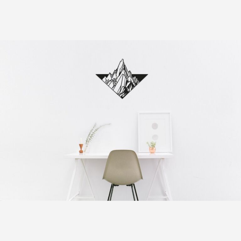Decoração de parede em metal Montanha
