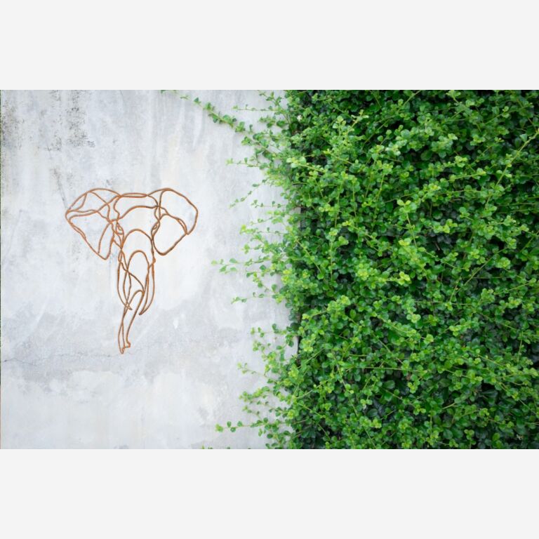 Elefante Decoração de paredes em aço corten 1.0
