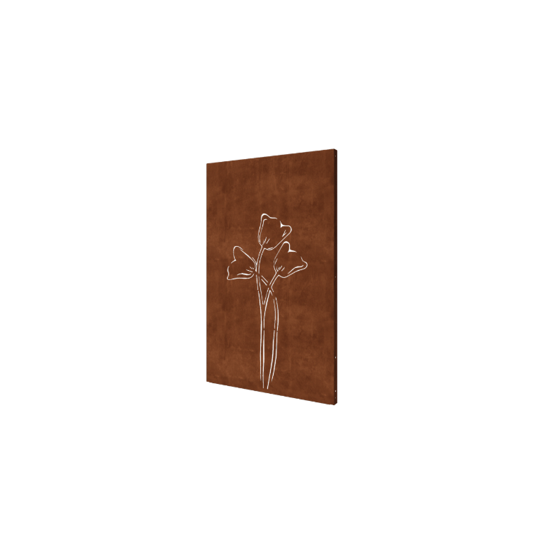 Tulipa simétrico aço corten 120 x 6 x 190 cm