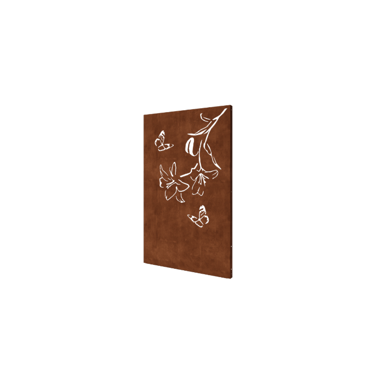 Lírio aço corten 120 x 6 x 190 cm