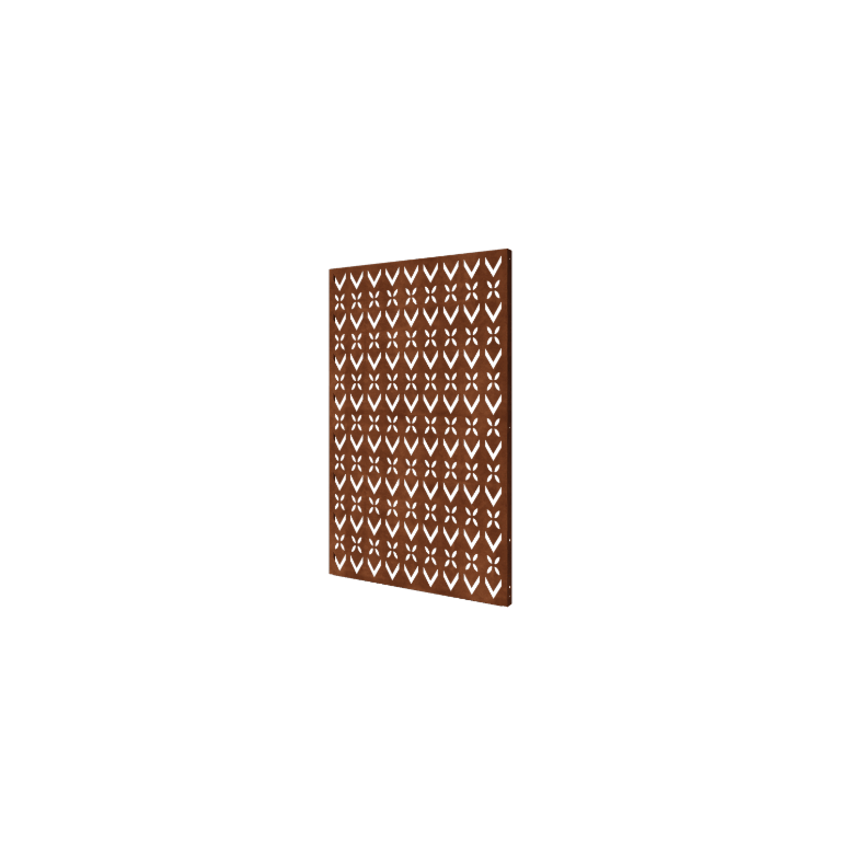 Padrão de telhado composição aço corten 1 120 x 6 x 190 cm