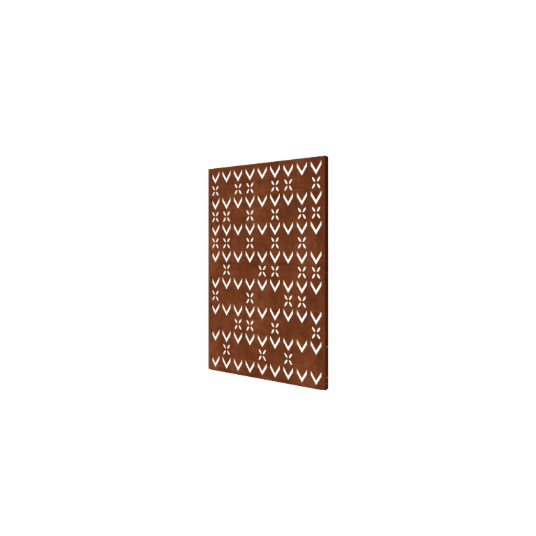 Padrão de telhado composição aço corten 3 120 x 6 x 190 cm