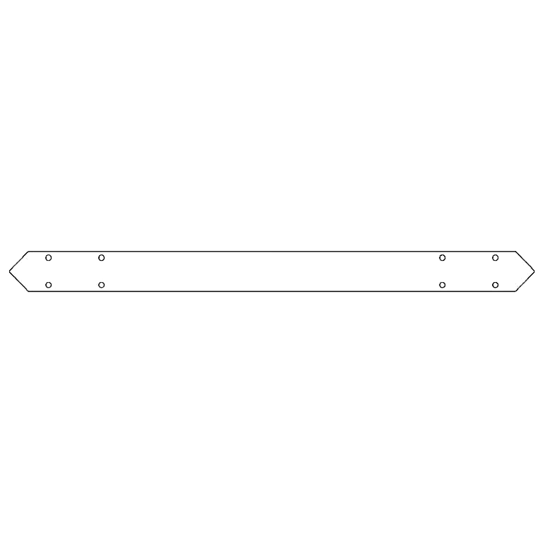 conector da Placa de fundo aço galvanizado 100 cm