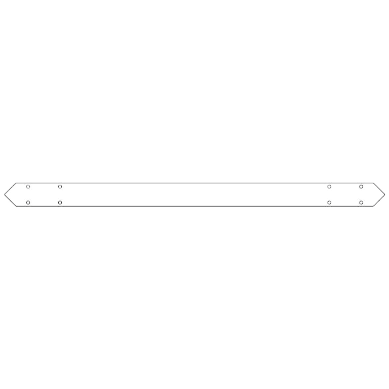 conector da Placa de fundo aço galvanizado 120 cm