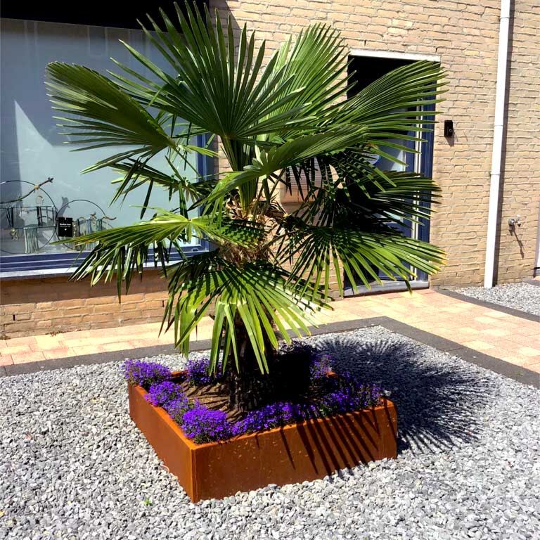 Floreira em aço corten Miami 100 x 100 cm