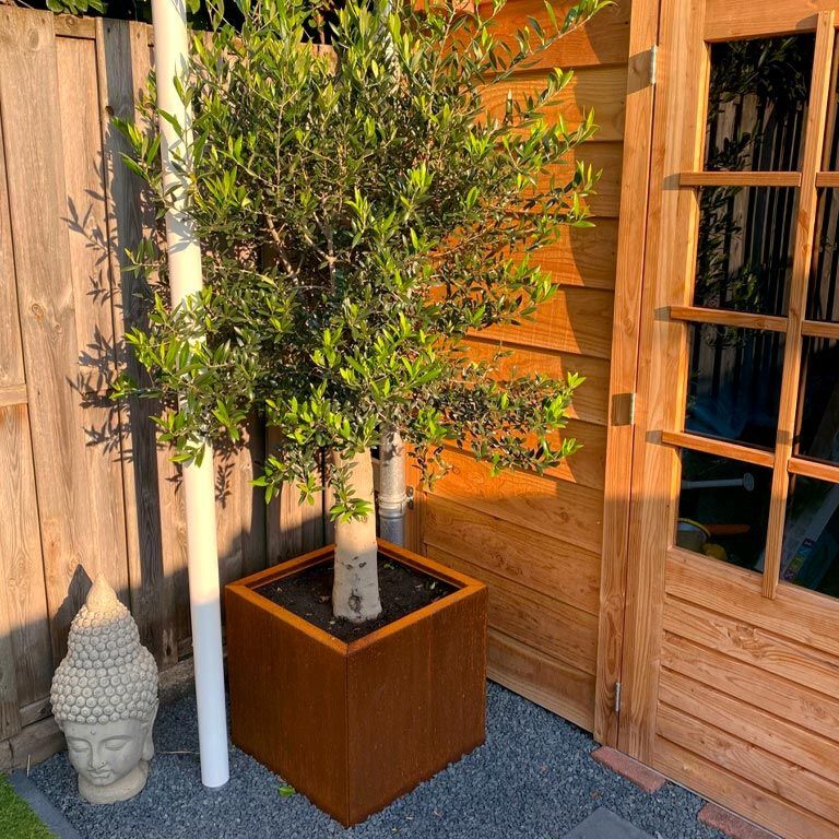 Floreira em aço corten Miami 50 x 50 cm