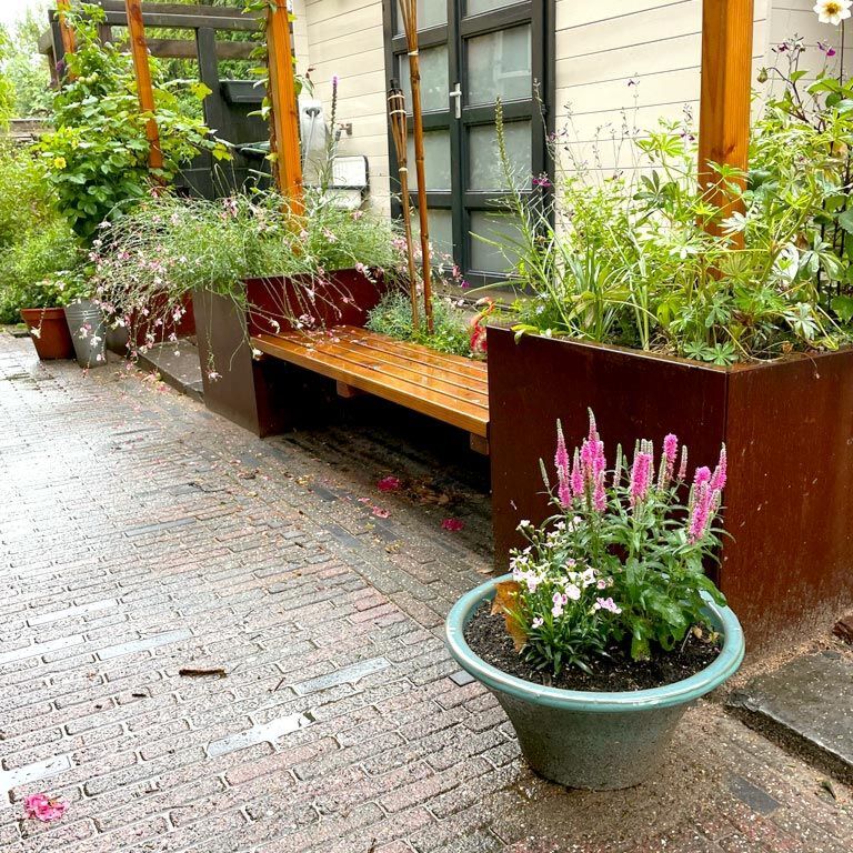 Floreira em aço corten Miami 70 x 70 cm