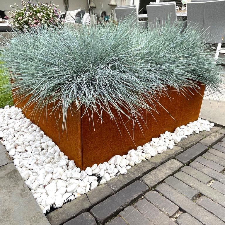 Floreira em aço corten Miami 80 x 80 cm