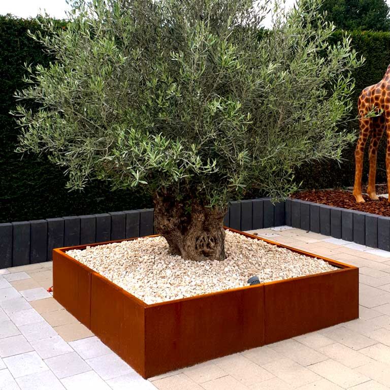 Floreira em aço corten Miami xxl 160 x 160 cm