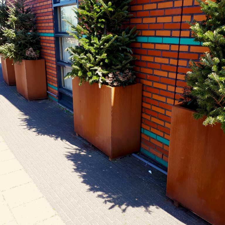 Floreira em aço corten Texas 30 x 100 cm