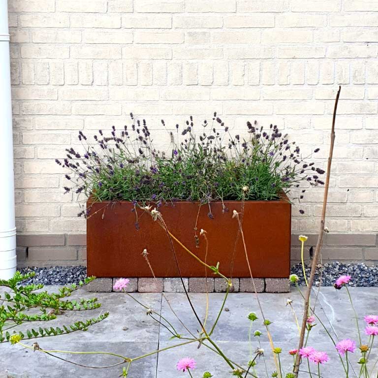 Floreira em aço corten Texas 30 x 80 cm