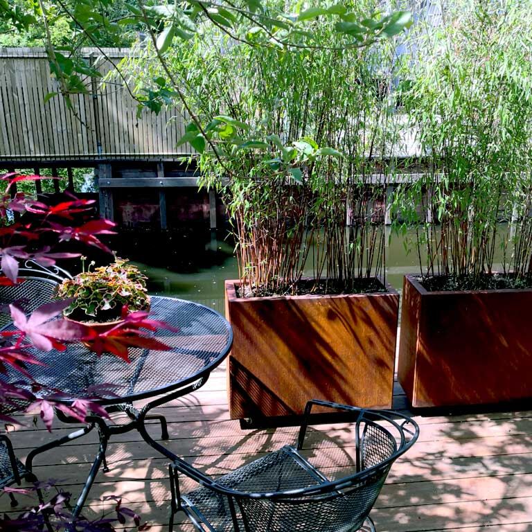 Floreira em aço corten Texas 30 x 80 cm