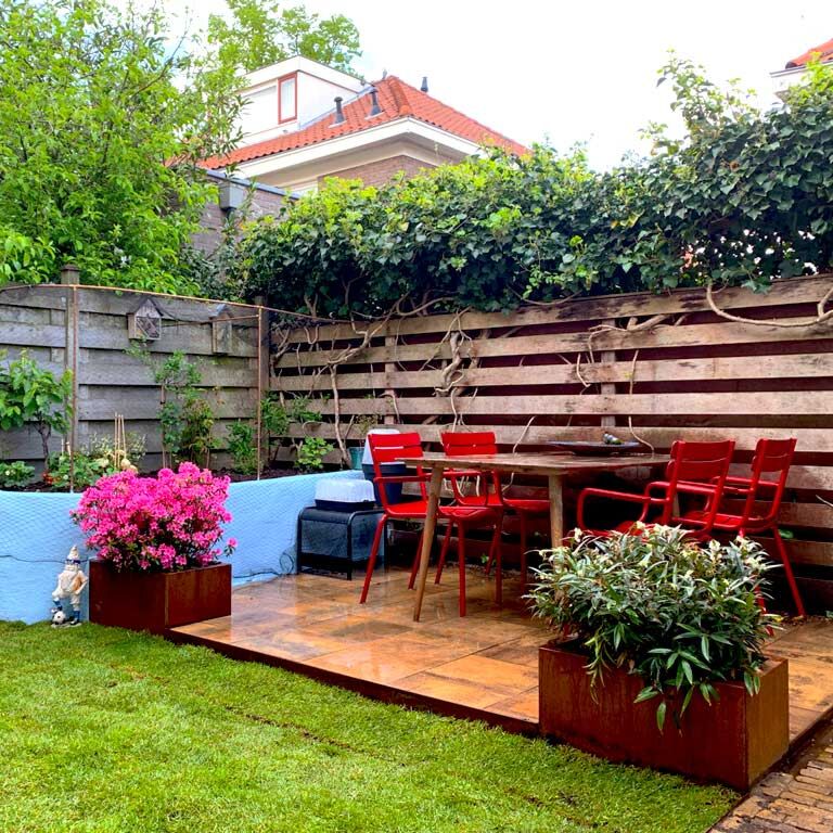 Floreira em aço corten Texas 40 x 60 cm