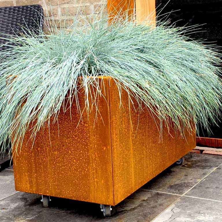 Floreira em aço corten Texas 40 x 80 cm