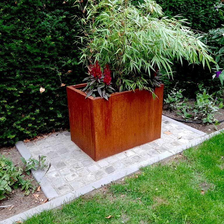 Floreira em aço corten Texas 50 x 80 cm
