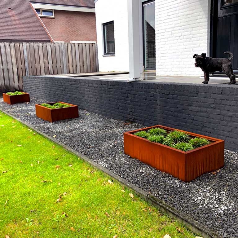 Floreira em aço corten Texas 60 x 100 cm