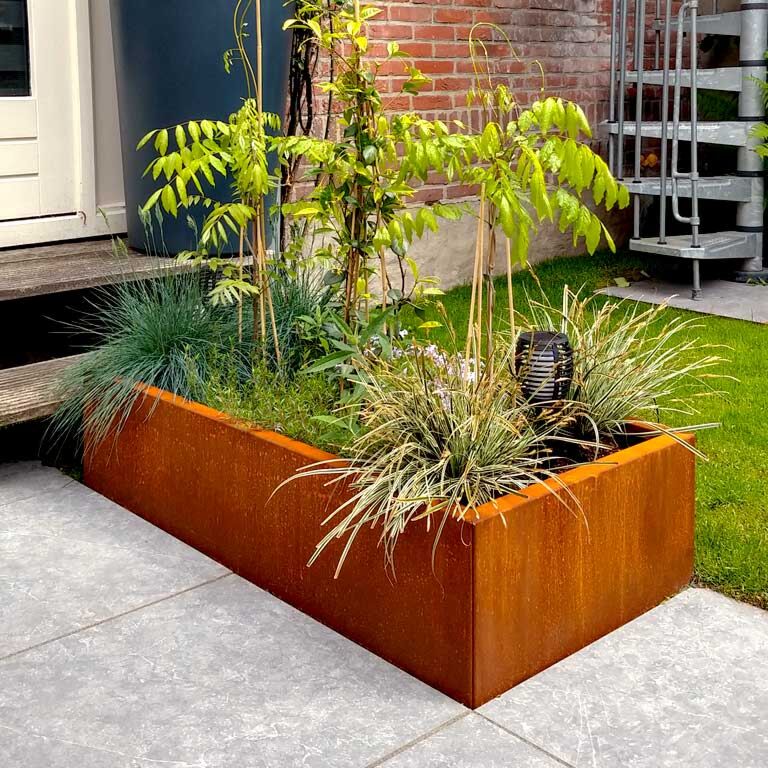 Floreira em aço corten Texas 60 x 120 cm