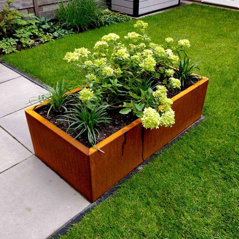 Floreira em aço corten Texas 60 x 120 cm