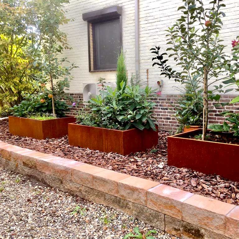 Floreira em aço corten Texas 80 x 100 cm