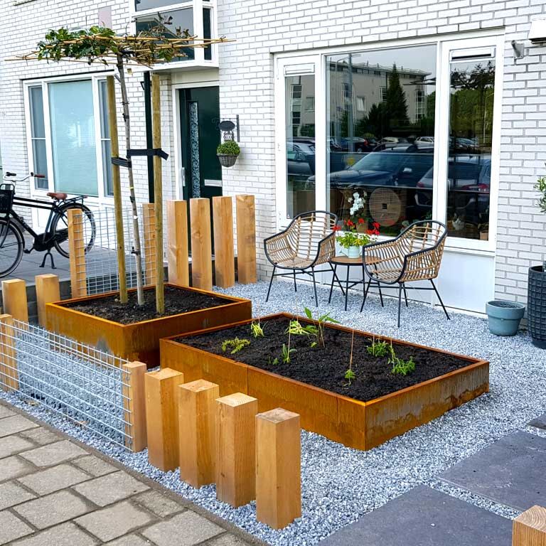 Floreira em aço corten Texas xxl 200 x 120 cm