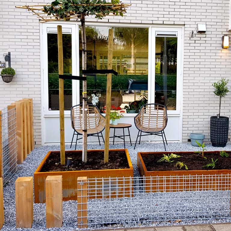 Floreira em aço corten Texas xxl 160 x 120 cm