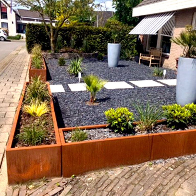 Floreira em aço corten Texas xxl 200 x 40 cm