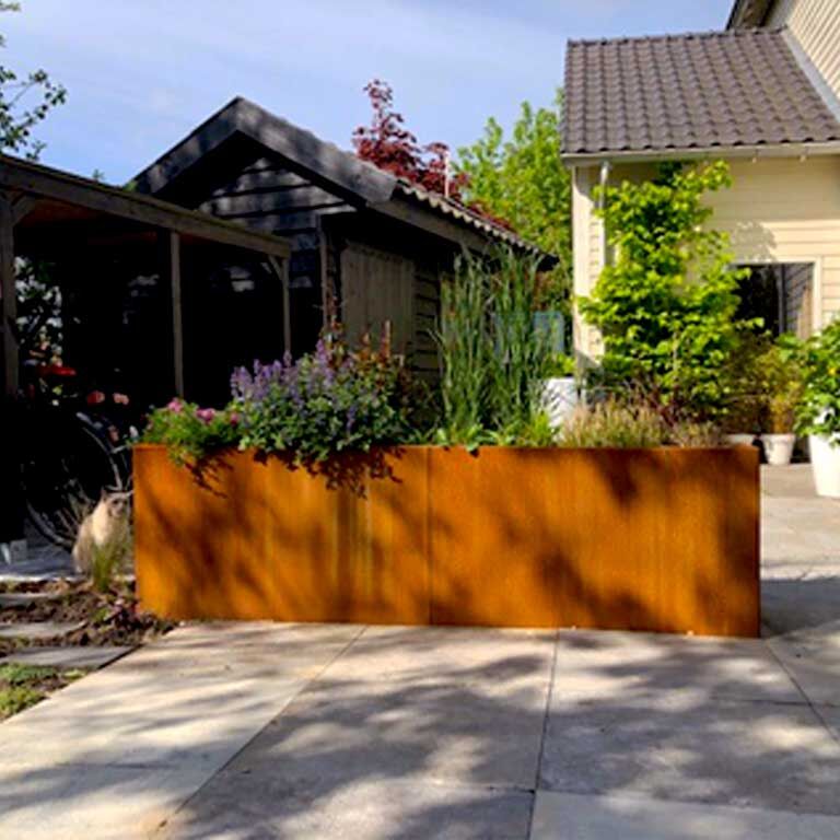 Floreira em aço corten Texas xxl 200 x 50 cm
