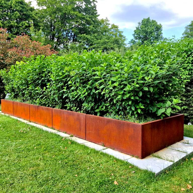 Floreira em aço corten Texas xxl 300 x 40 cm