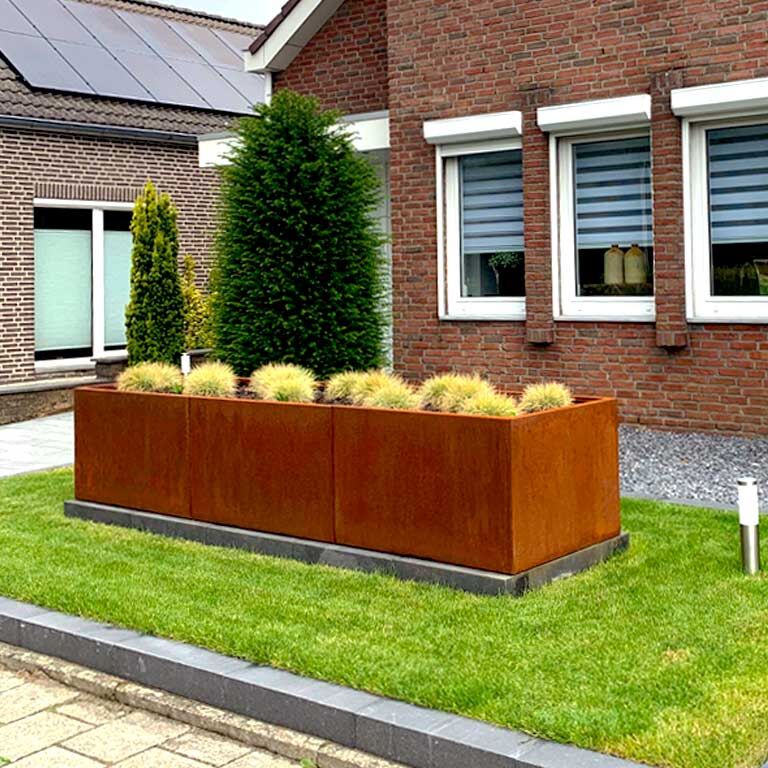 Floreira em aço corten Texas xxl 300 x 80 cm