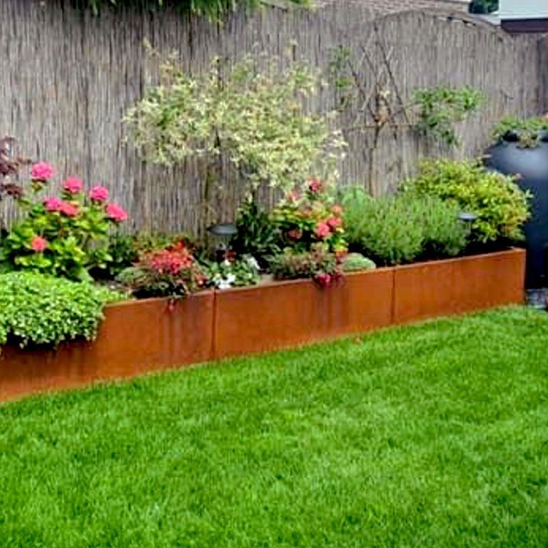 Floreira em aço corten Texas xxl 480 x 120 cm