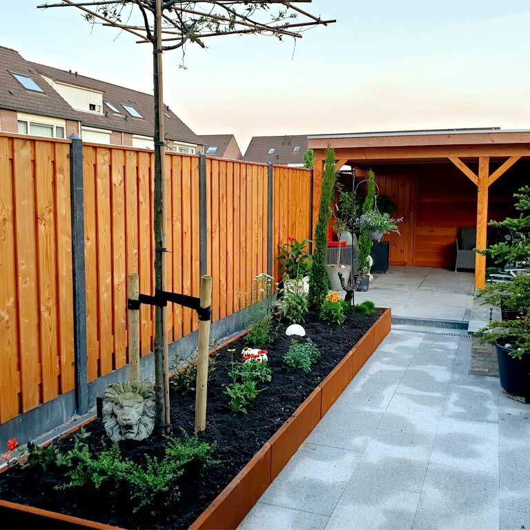 Floreira em aço corten Texas xxl 500 x 120 cm