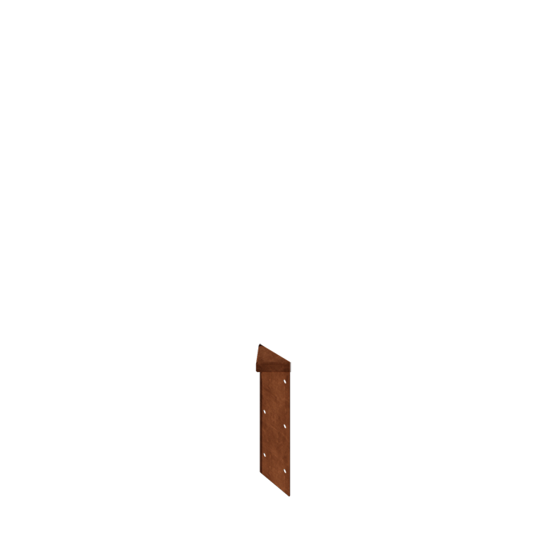 Floreira em aço corten - Peça de canto 180° - 30 cm