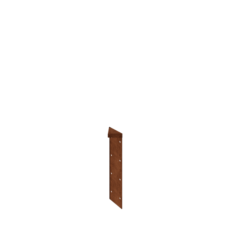 Floreira em aço corten - Peça de canto 180° - 40 cm
