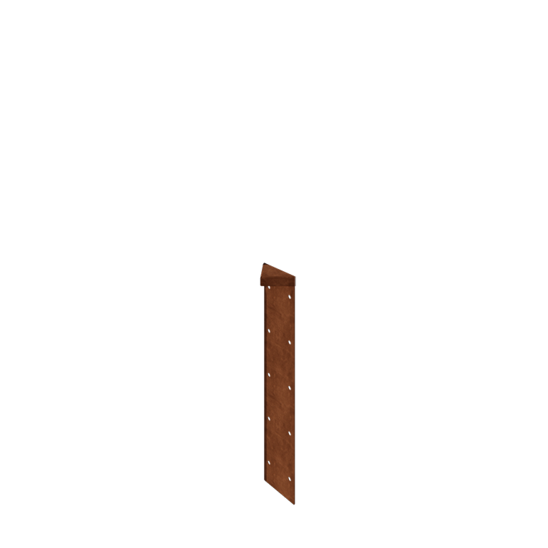 Floreira em aço corten - Peça de canto 180° - 50 cm