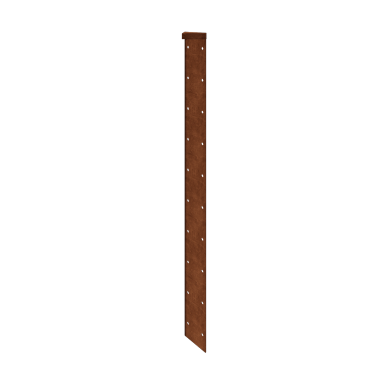 Floreira em aço corten - Peça de canto 180° - 70 cm