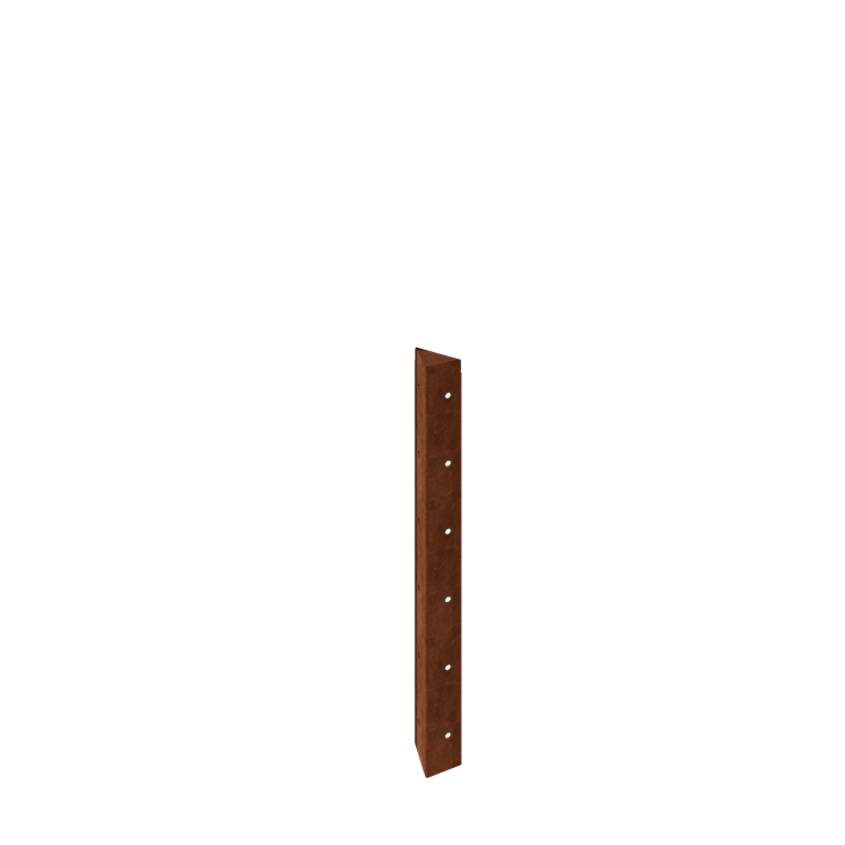 Floreira em aço corten - Peça de canto 90° - 60 cm