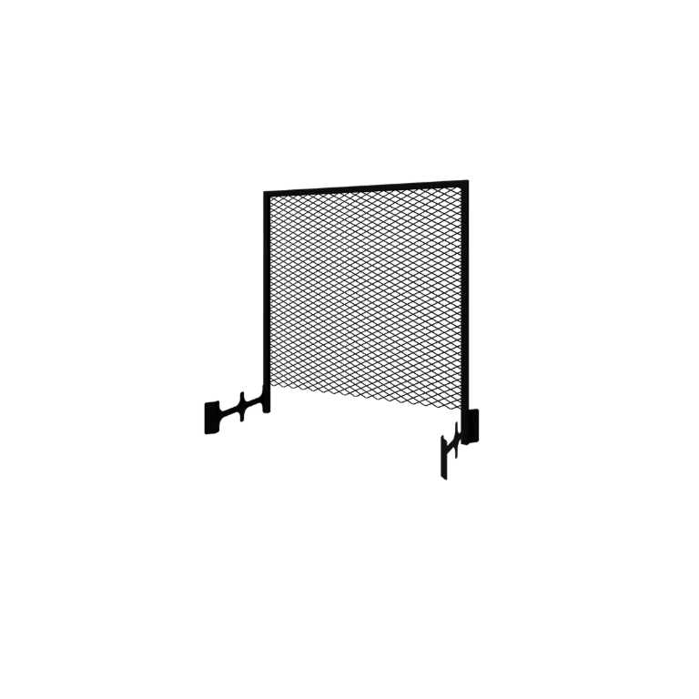 Treliça em aço - 110 x 3 x 117,5 cm - RAL9005 fosco (preto) - Para floreira 50 cm