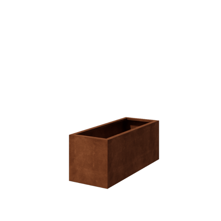 Floreira soldada em aço corten Montana 120 x 50 x 50 cm