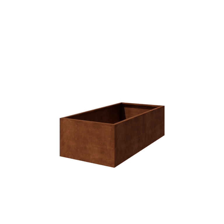 Floreira soldada em aço corten Montana 200 x 100 x 60 cm